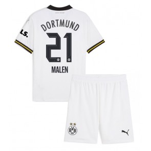 Borussia Dortmund Donyell Malen #21 Dětské Alternativní dres komplet 2024-25 Krátký Rukáv (+ trenýrky)